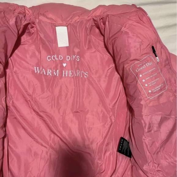NWT, JILLY BOX NOIZE,size L pink color puffer jacket - Picture 3 of 4